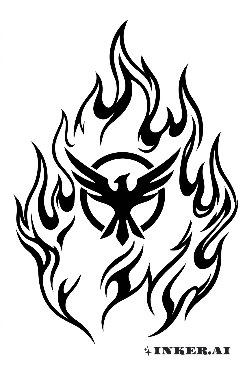 Selo de Chama Geass Blackwork