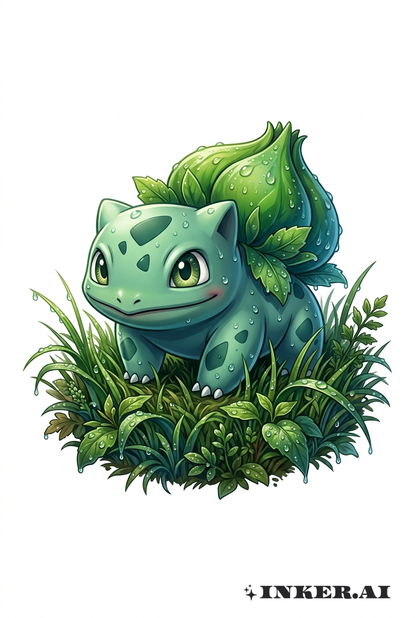 Bulbasaur Xuất Hiện Từ Cỏ Sương