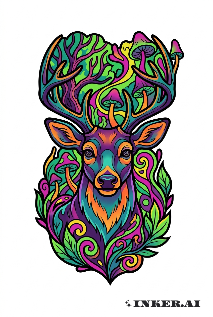 Buck in Psychedelic Forest