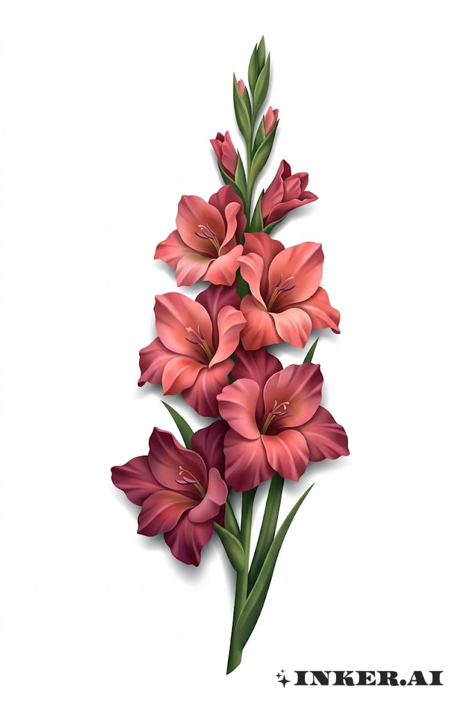 Caule de Gládio em Camadas em 3D