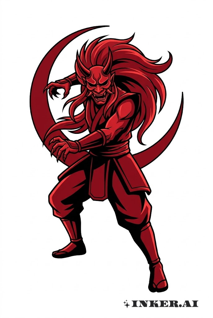 Anime Demon Mask Warrior