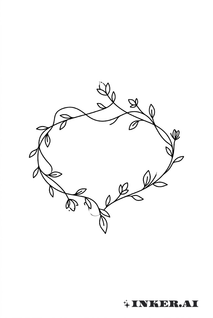 极简藤蔓腕间纹身