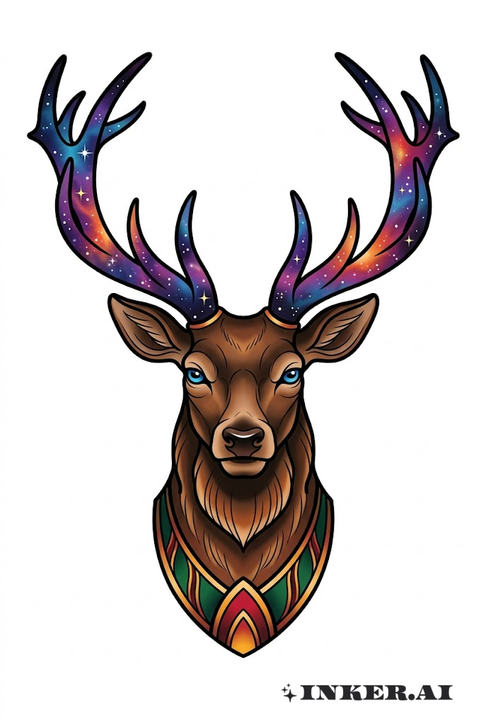 Celestial Galaxy Deer
