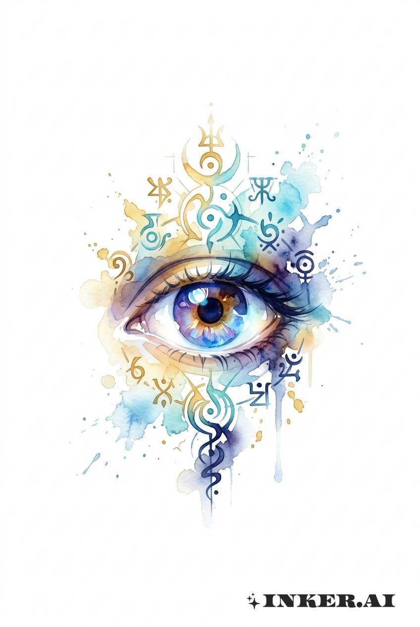 Arkane Aquarell-Mystik-Auge