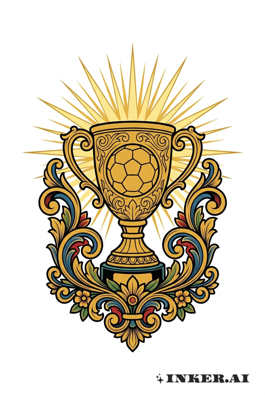 Rising Soccer Trophy