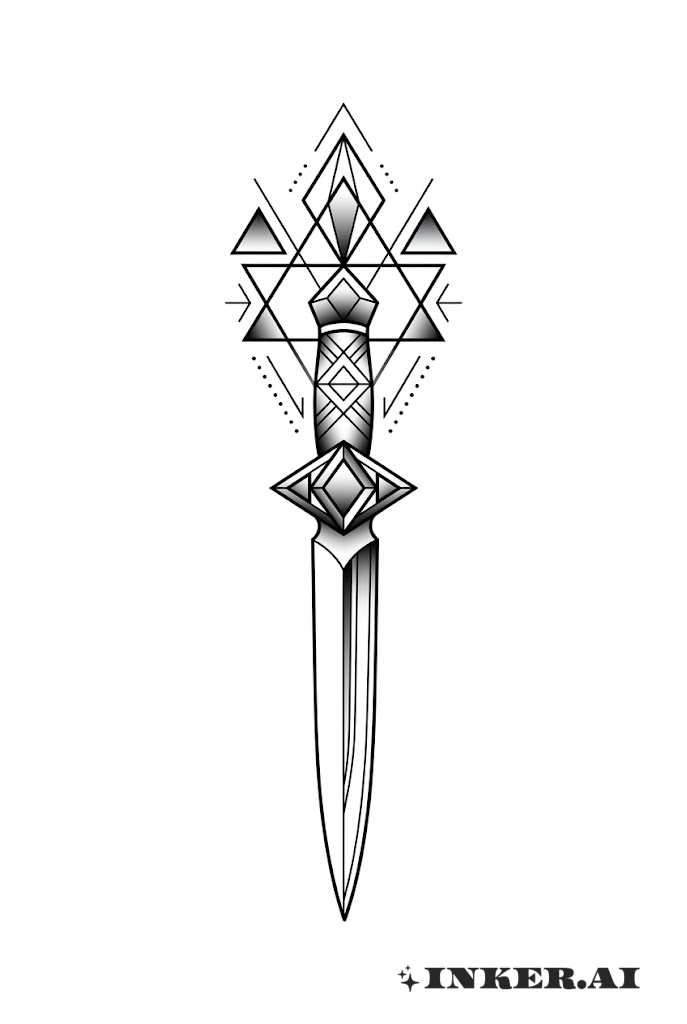 Contour Géométrique du Couteau