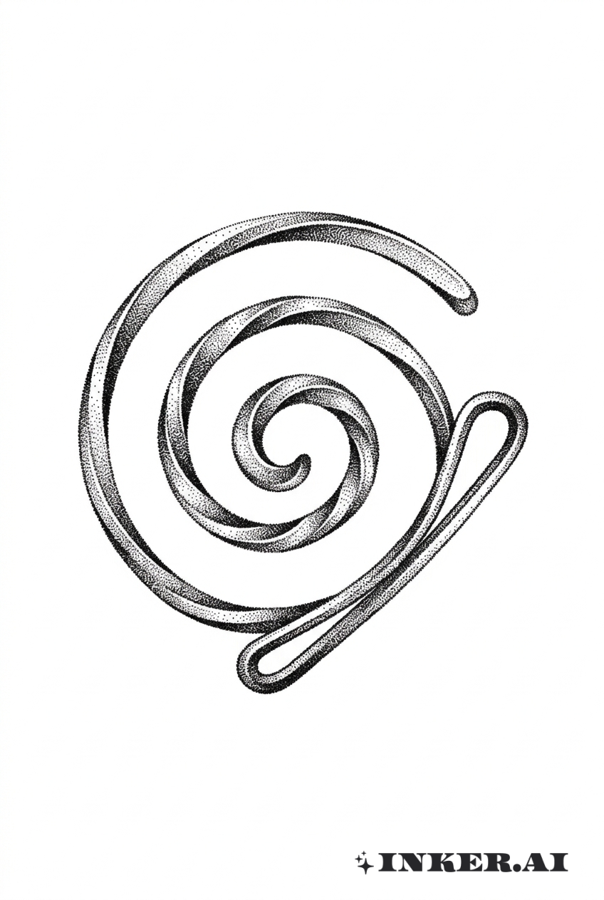 섬세한 실핀 도트워크 소용돌이