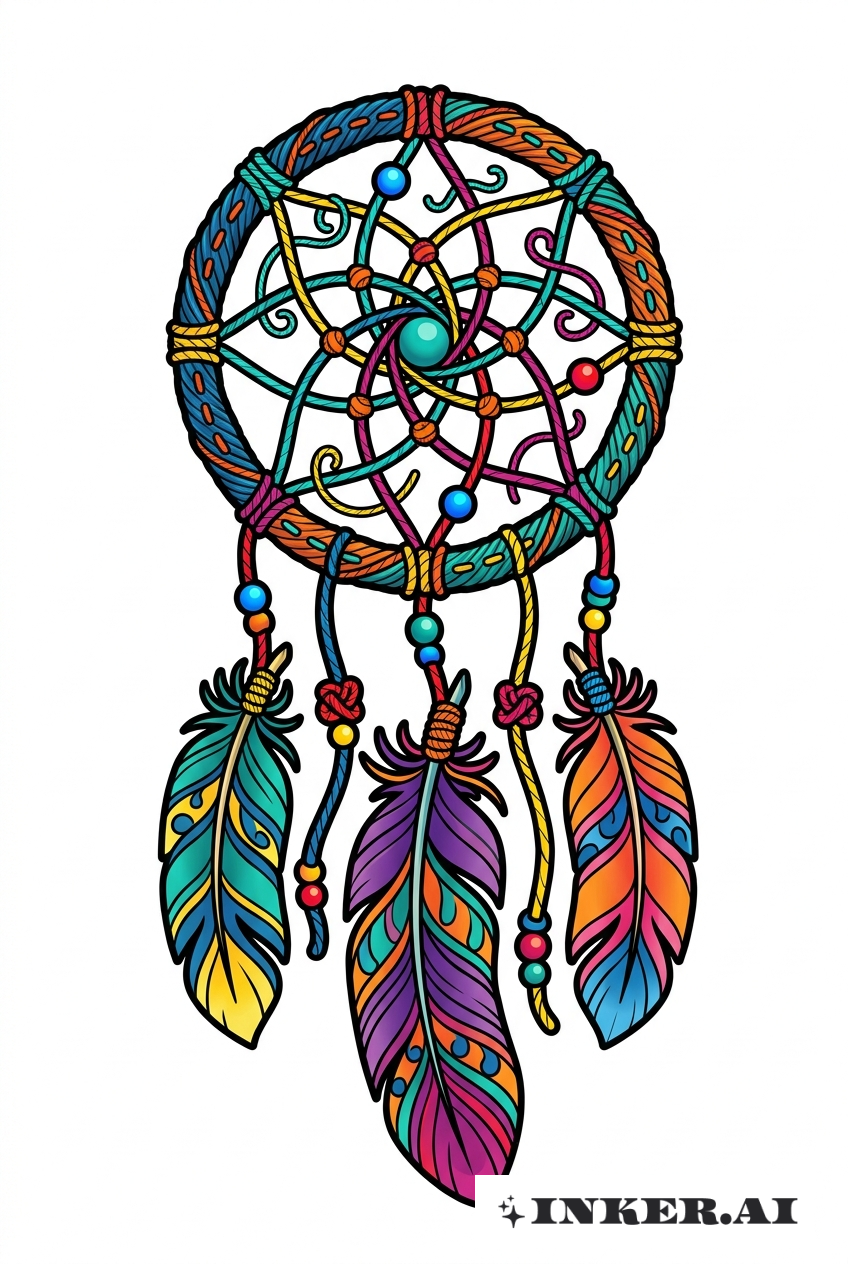 Bestickter Traumfänger