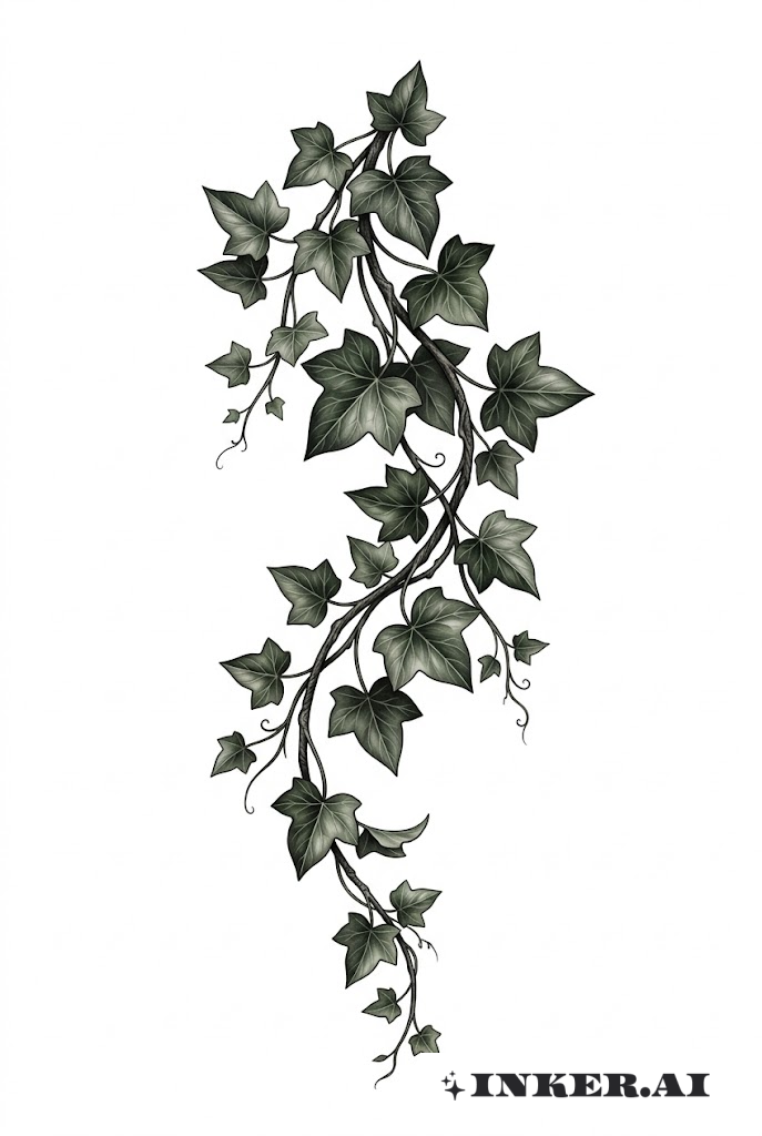 Cascade Réaliste de Vignes de Lierre