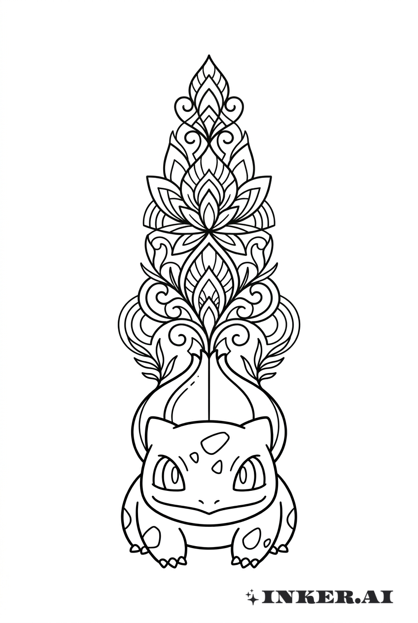 Bulbasaur Mandala Nở Rộ