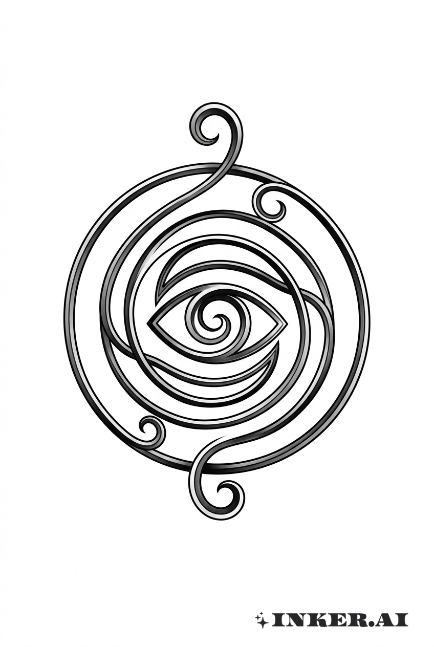 Geass Espiral do Olho Estilo Linework