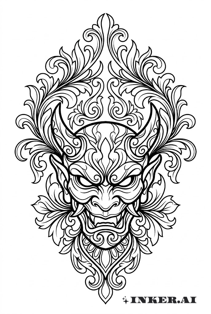 花纹恶魔装饰徽章