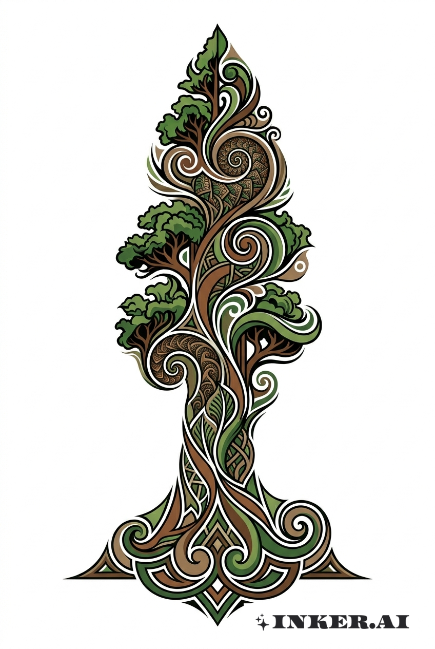 Motifs fractals de séquoia