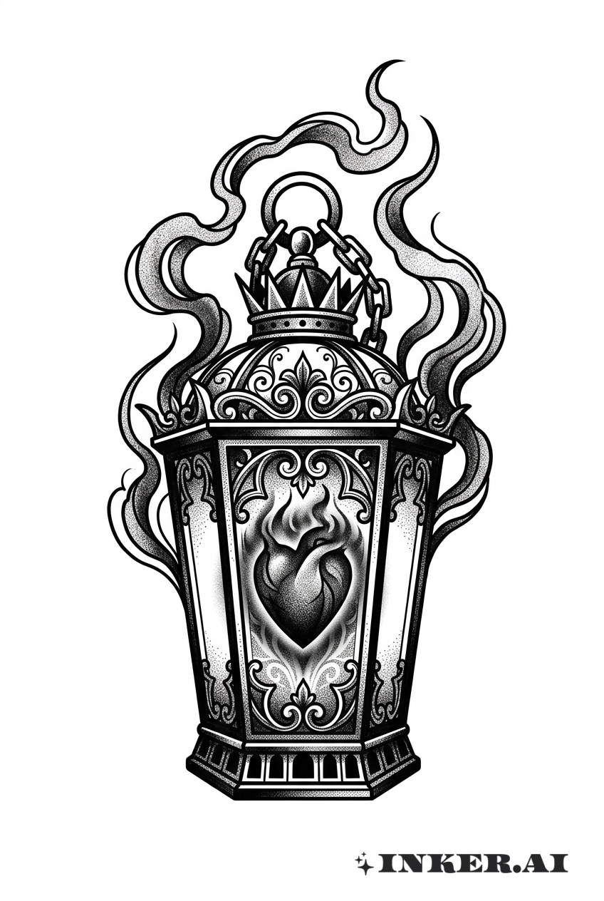 黑色燈籠心臟陰影