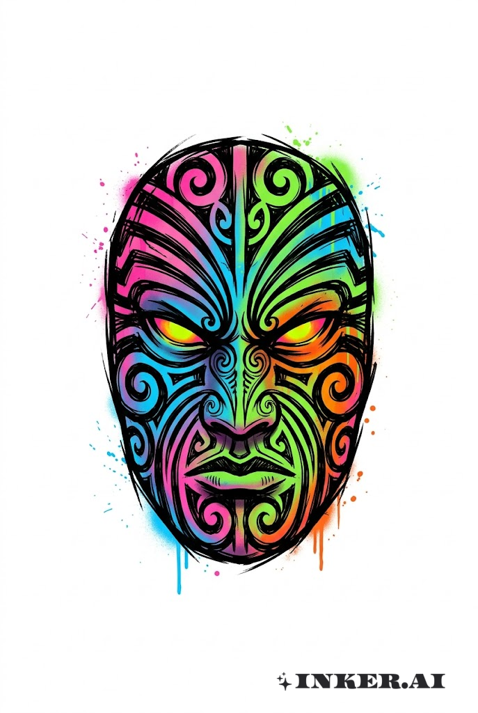 Masque Mana Maori Graffiti