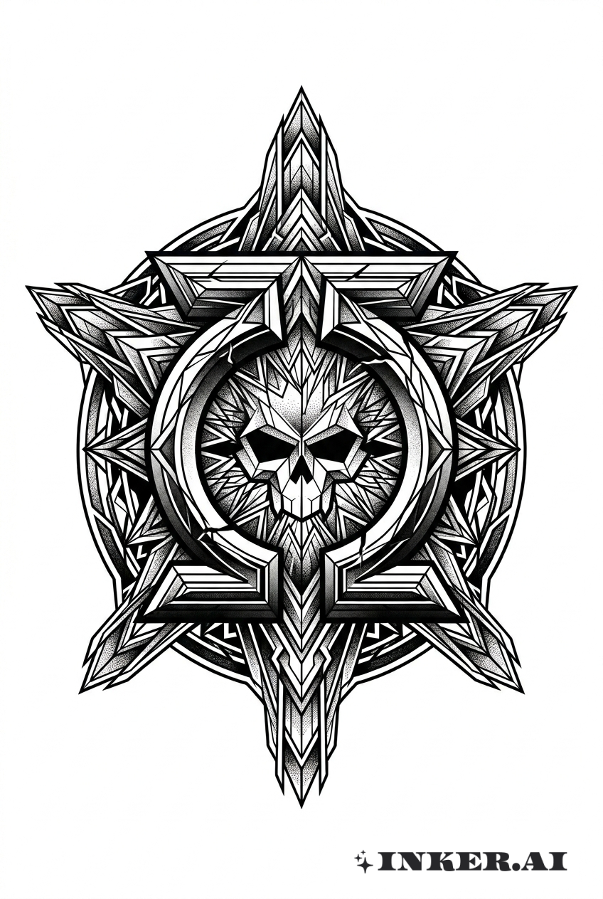 黑色燈籠線條紋章