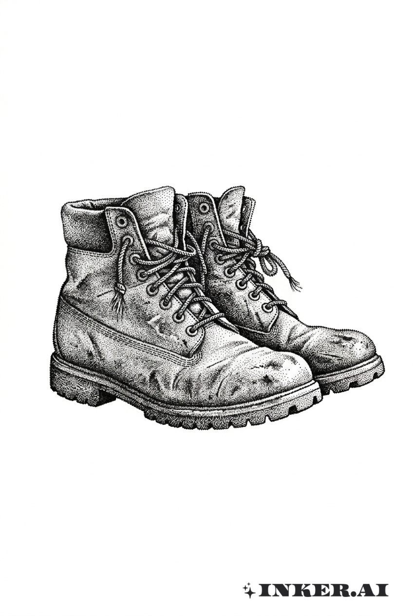 Botas de Viageiro Vagabundo Dotwork