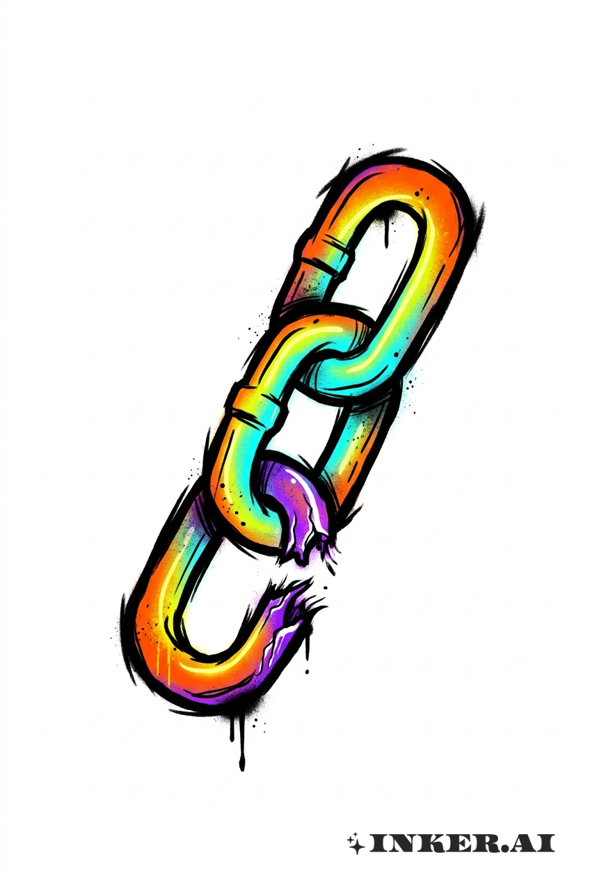 Bioshock Chain Neon Graffiti