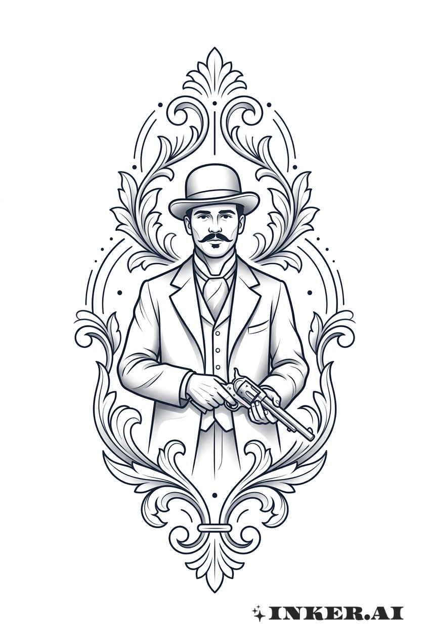 Doc Holliday Zier-Revolverrahmen