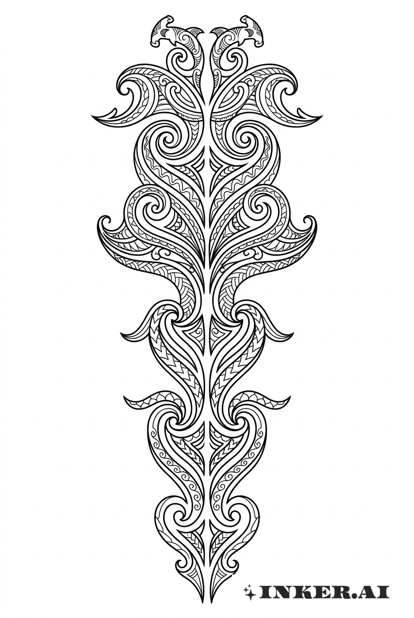 Vague Océanique Ornementale Maori