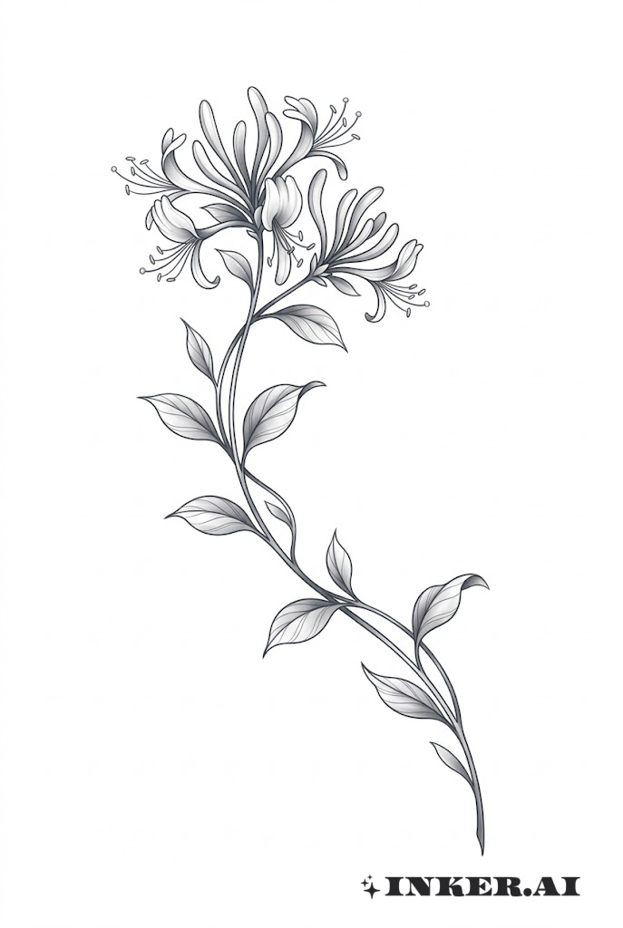 Honeysuckle Vine Linework