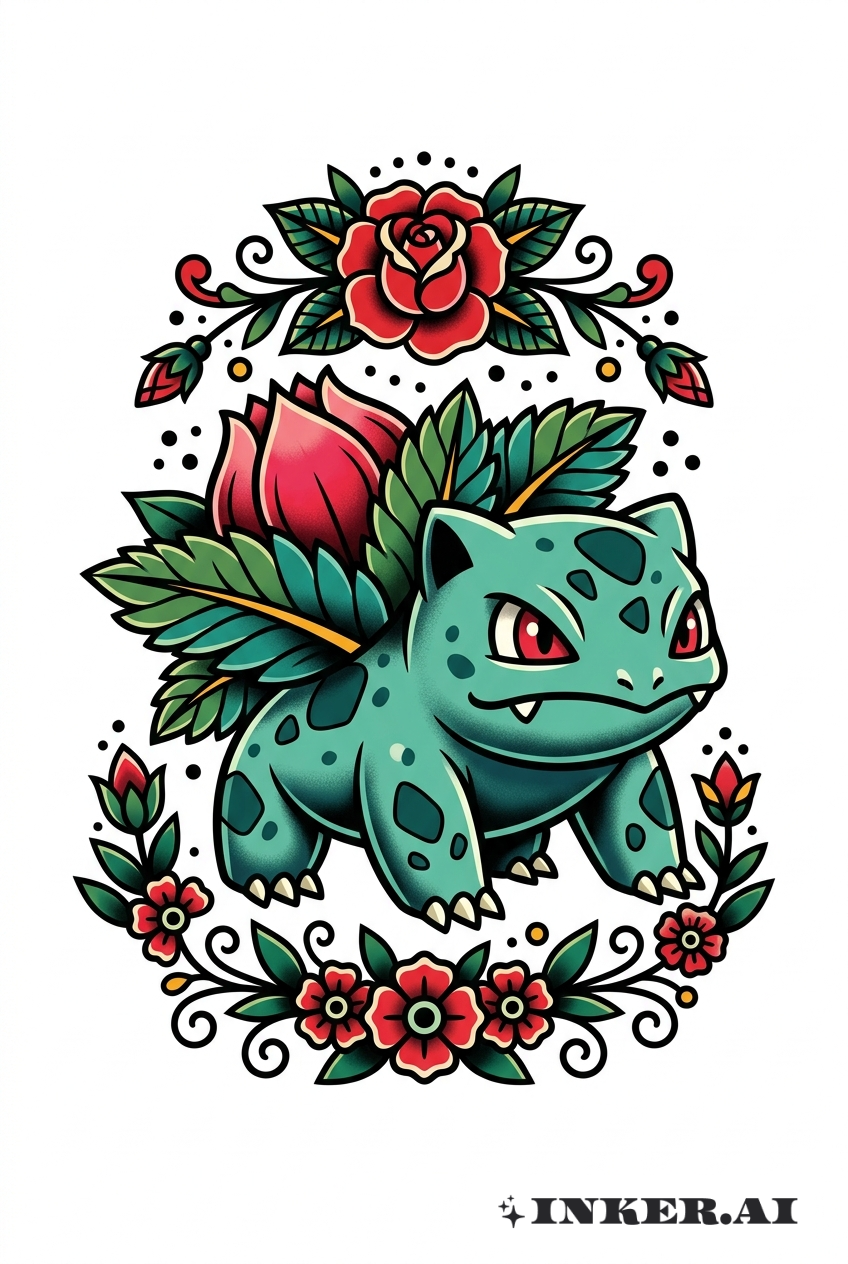 Bold Bulbasaur Flower Sprite