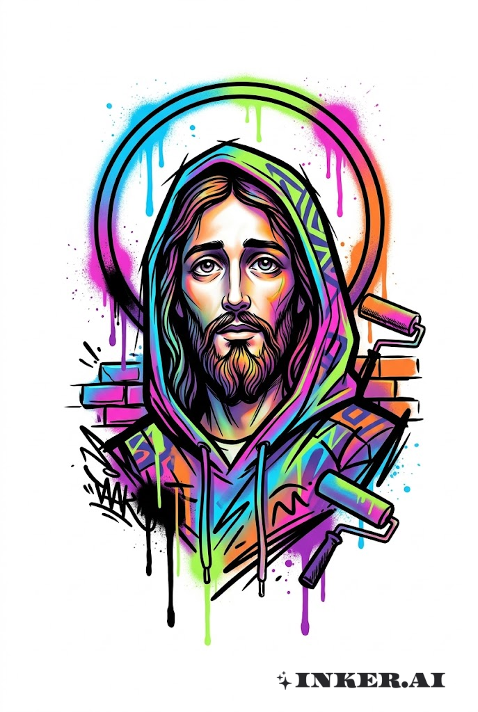 Jesus Graffiti Urban Retter