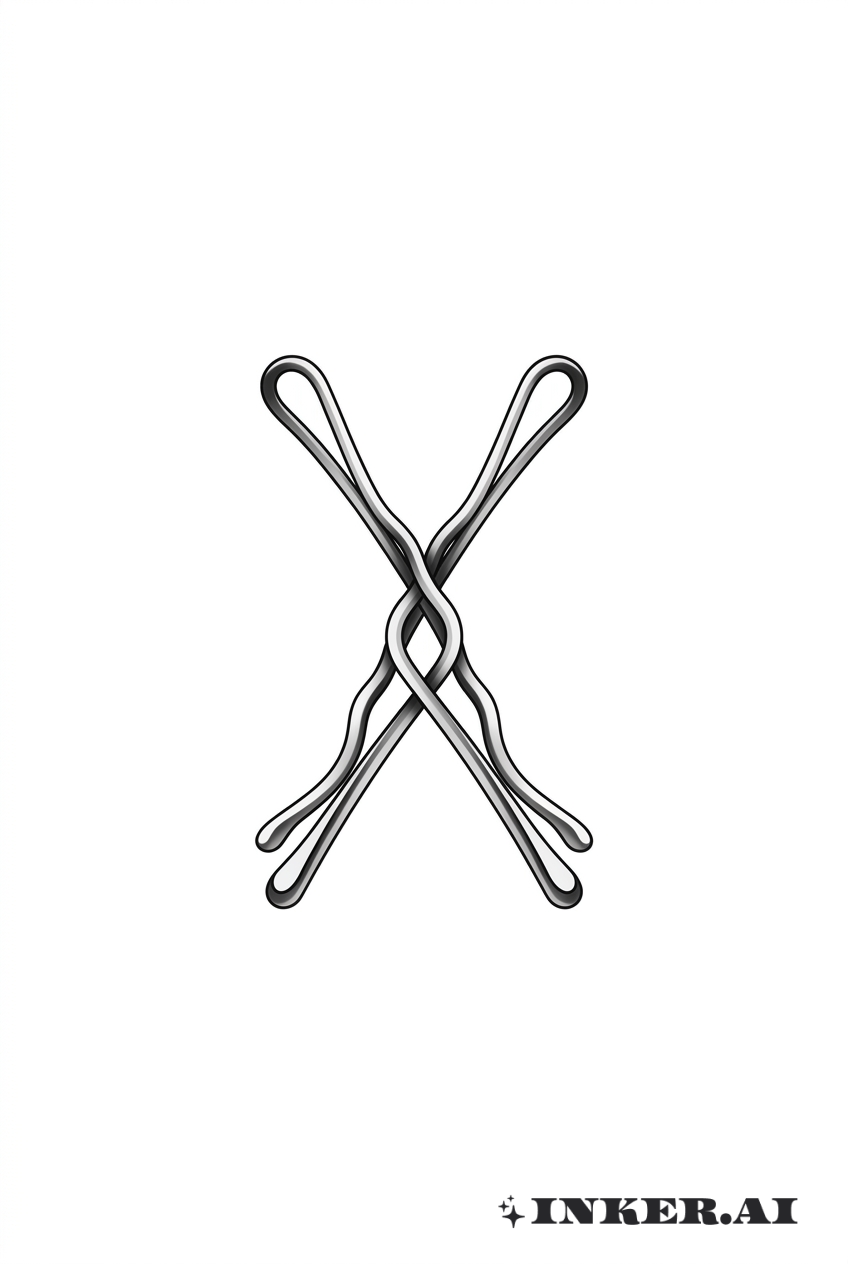 Verschlungene Haarklammern Duo