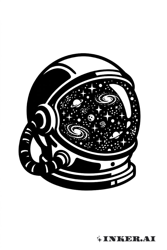 ブラックワーク 宇宙飛行士 ヘルメットの反射