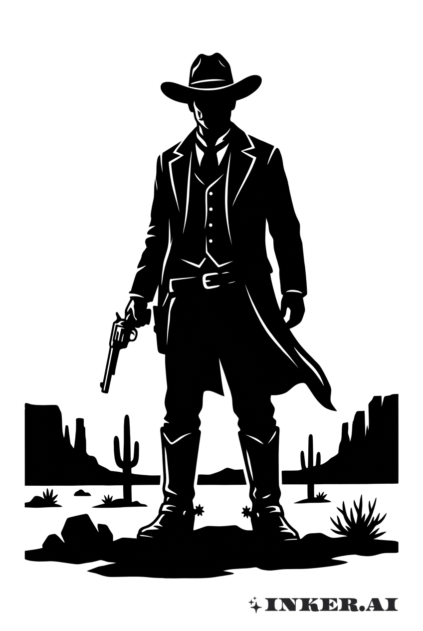 Doc Holliday Cowboy-Silhouette