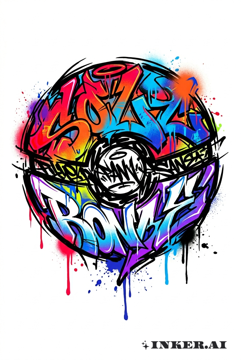 Graffiti Pokeball Style Sauvage