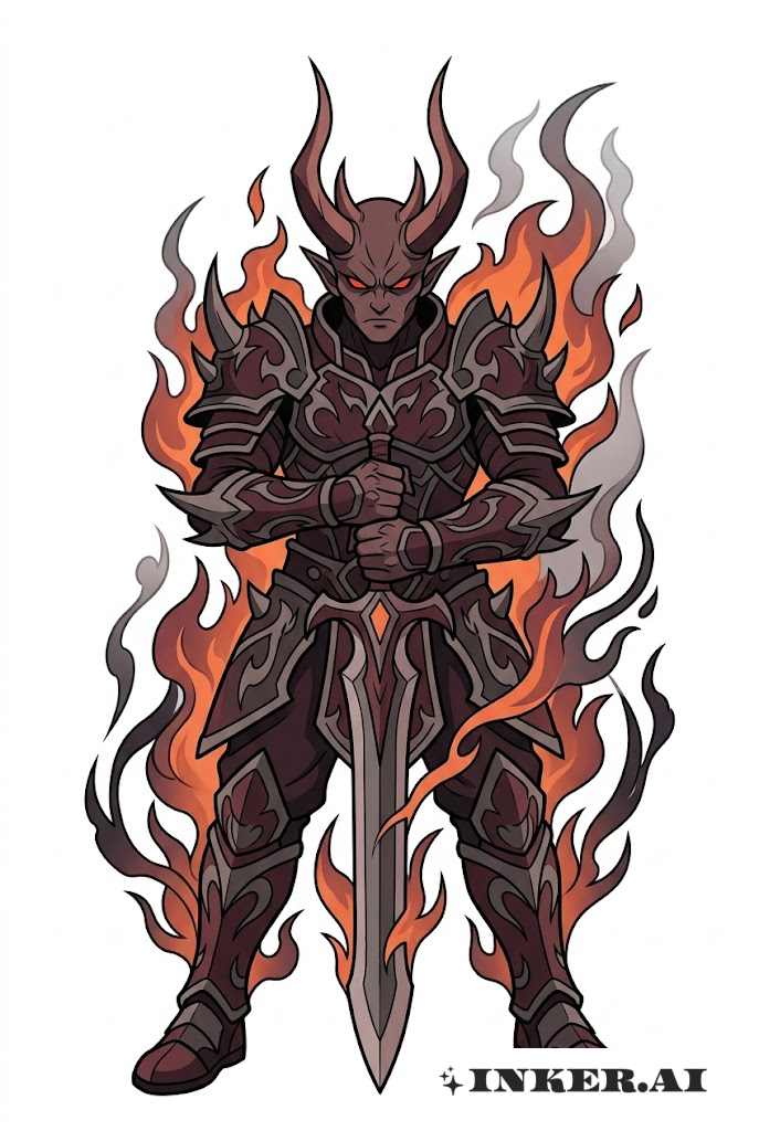 Anime Demon Guardian Stance