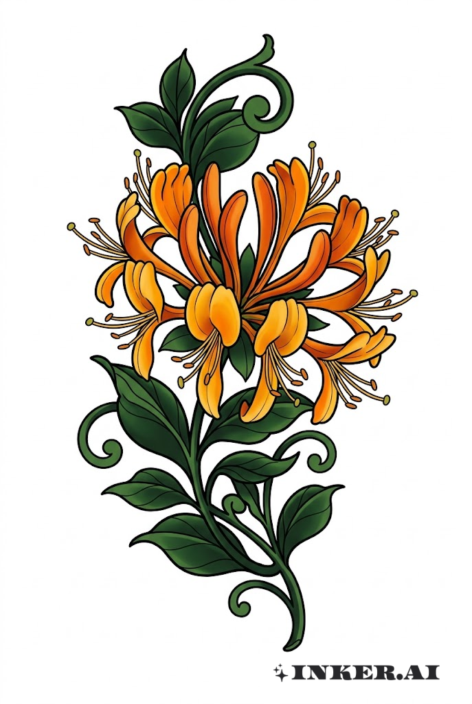 Vibrant Honeysuckle Bloom