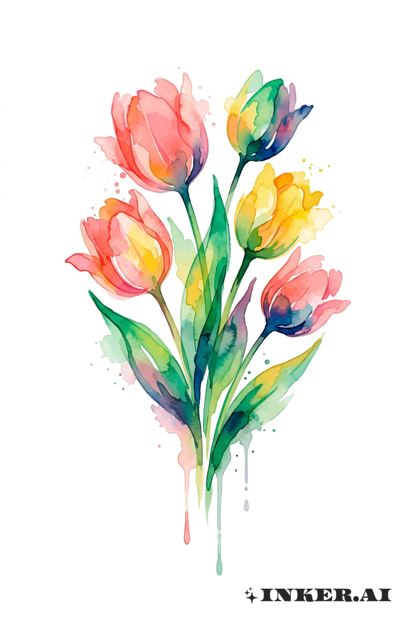 Éclaboussure Abstraite de Tulipe