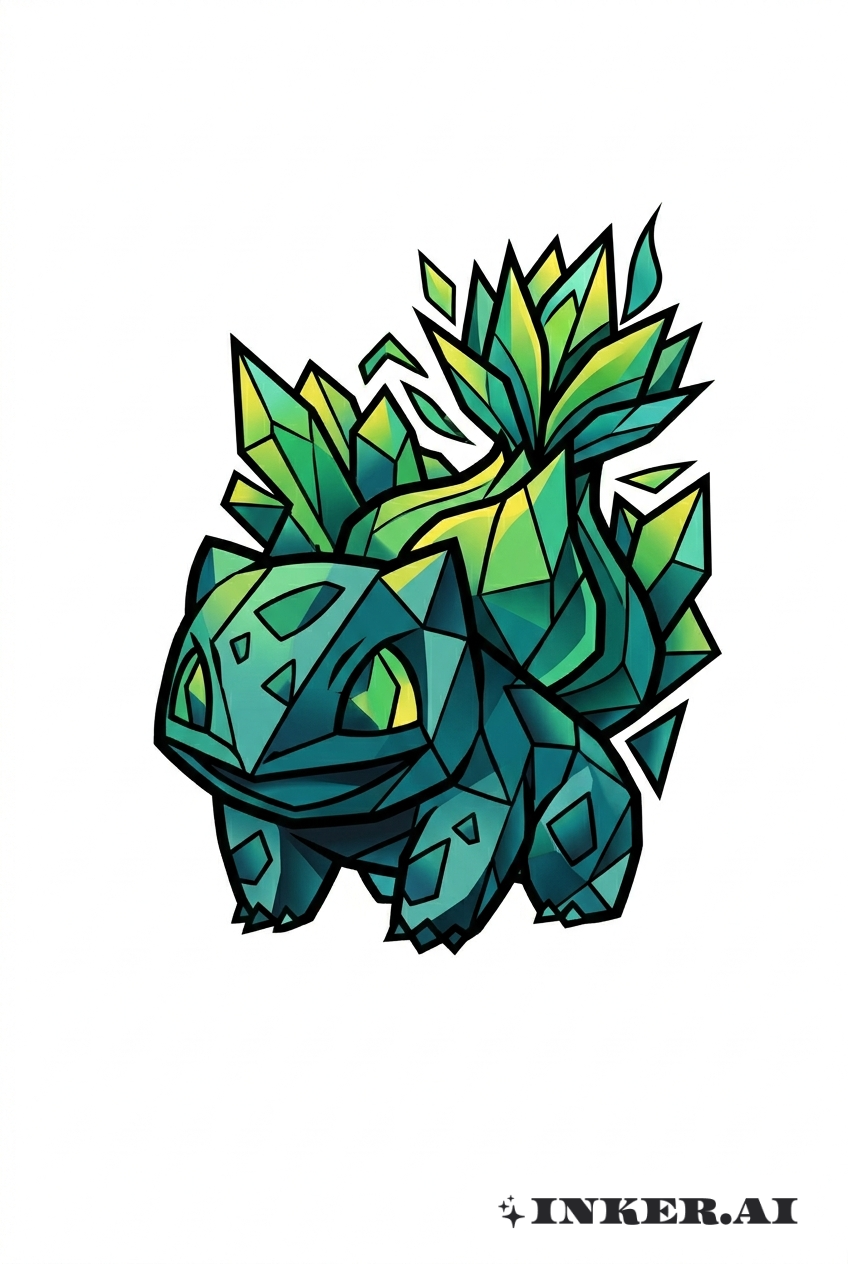 Bulbasaur Hình học Trừu tượng Nở Hoa