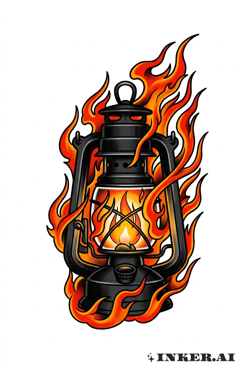 黑燈籠燃燒火焰