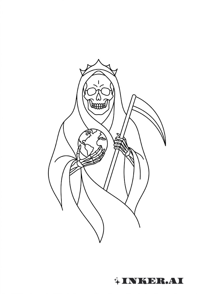 圣死披斗篷极简头骨