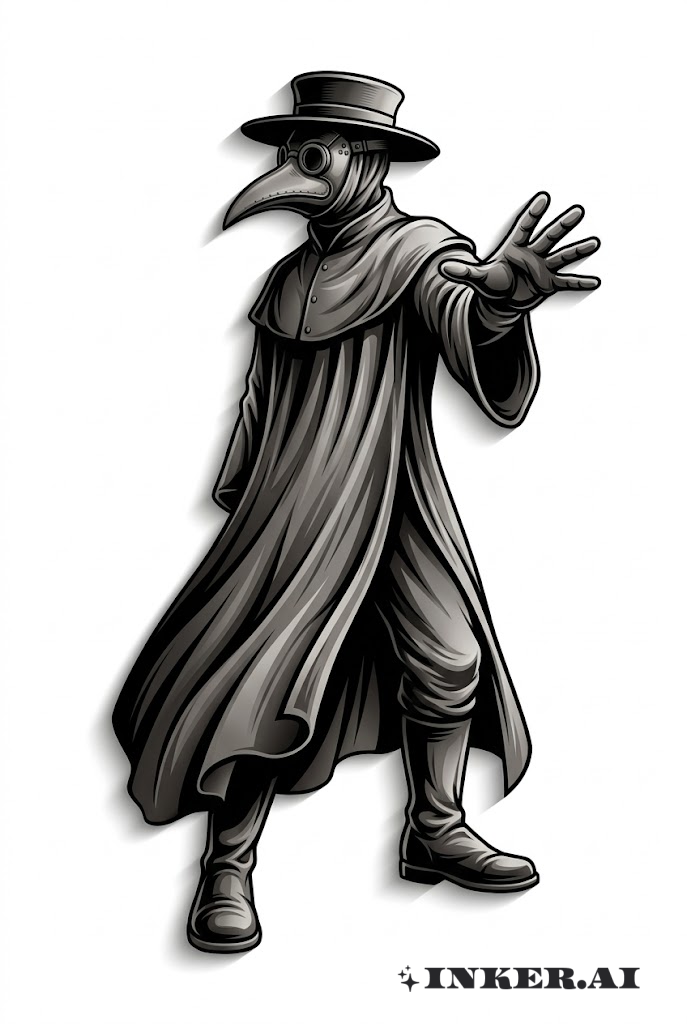 瘟疫醫生 3D 披風造型人物