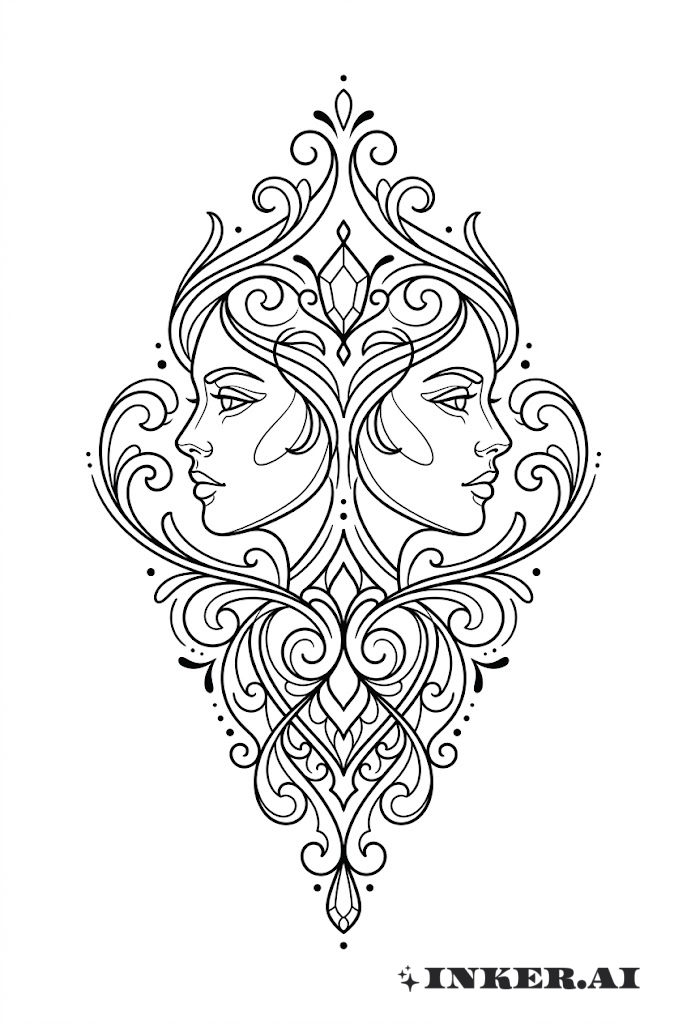 裝飾雙子雙面設計