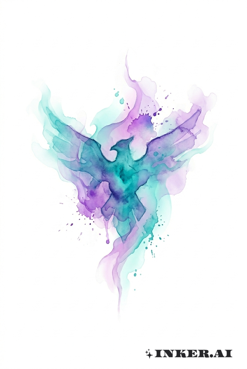 Símbolo Geass Aura em Aquarela