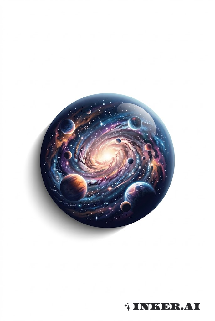 3D Effect Galactic Space Sphere