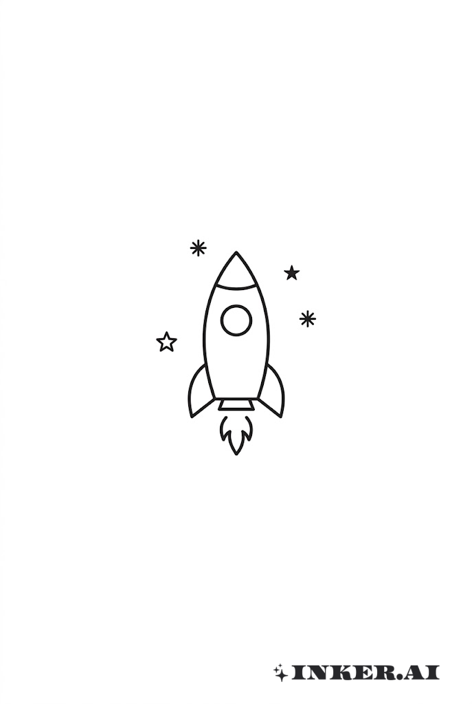 Foguete Espacial Minimalista