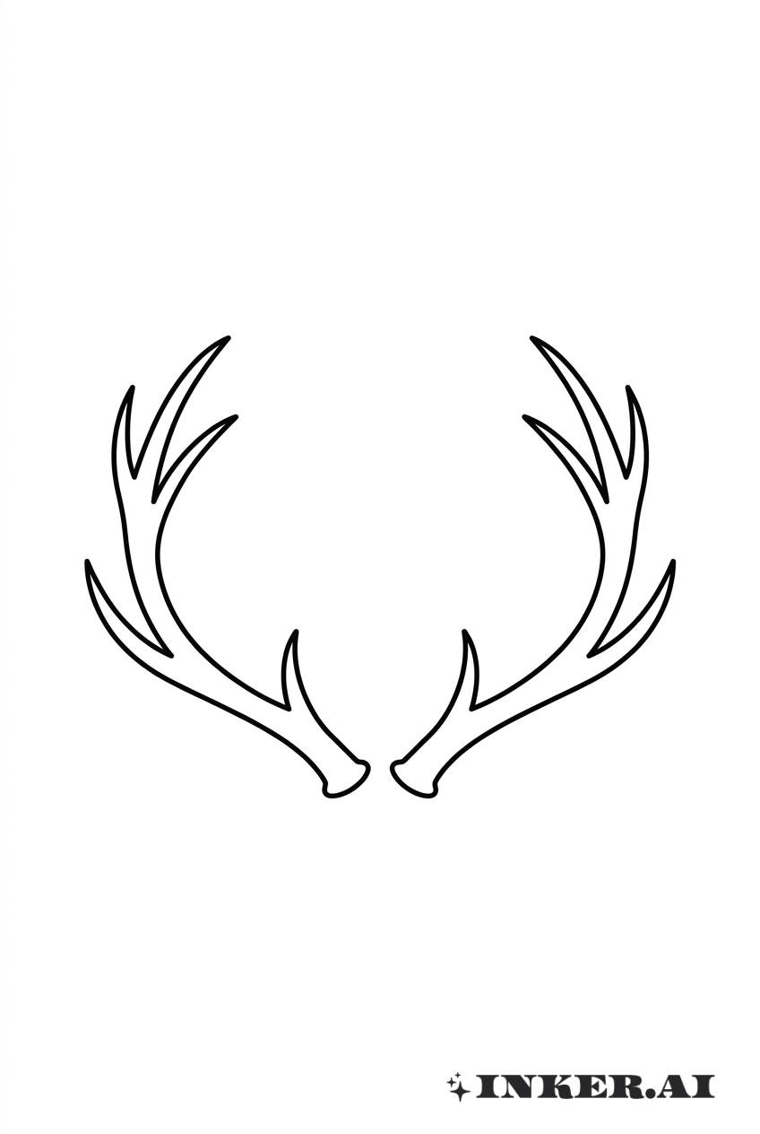 Minimalist Buck Antlers Frame