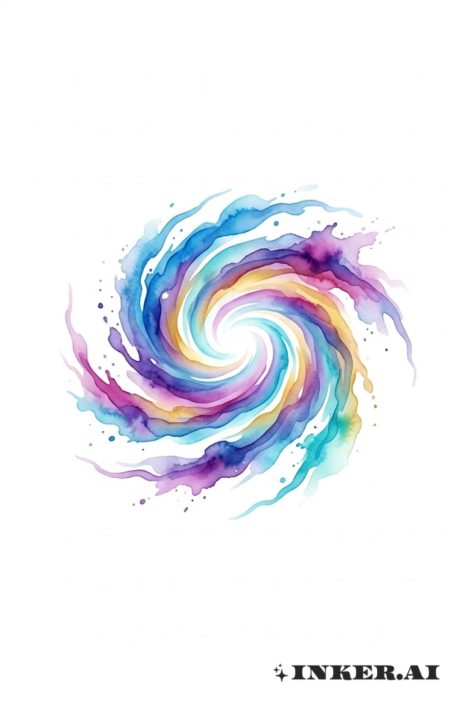 Watercolor Space Galaxy Swirl