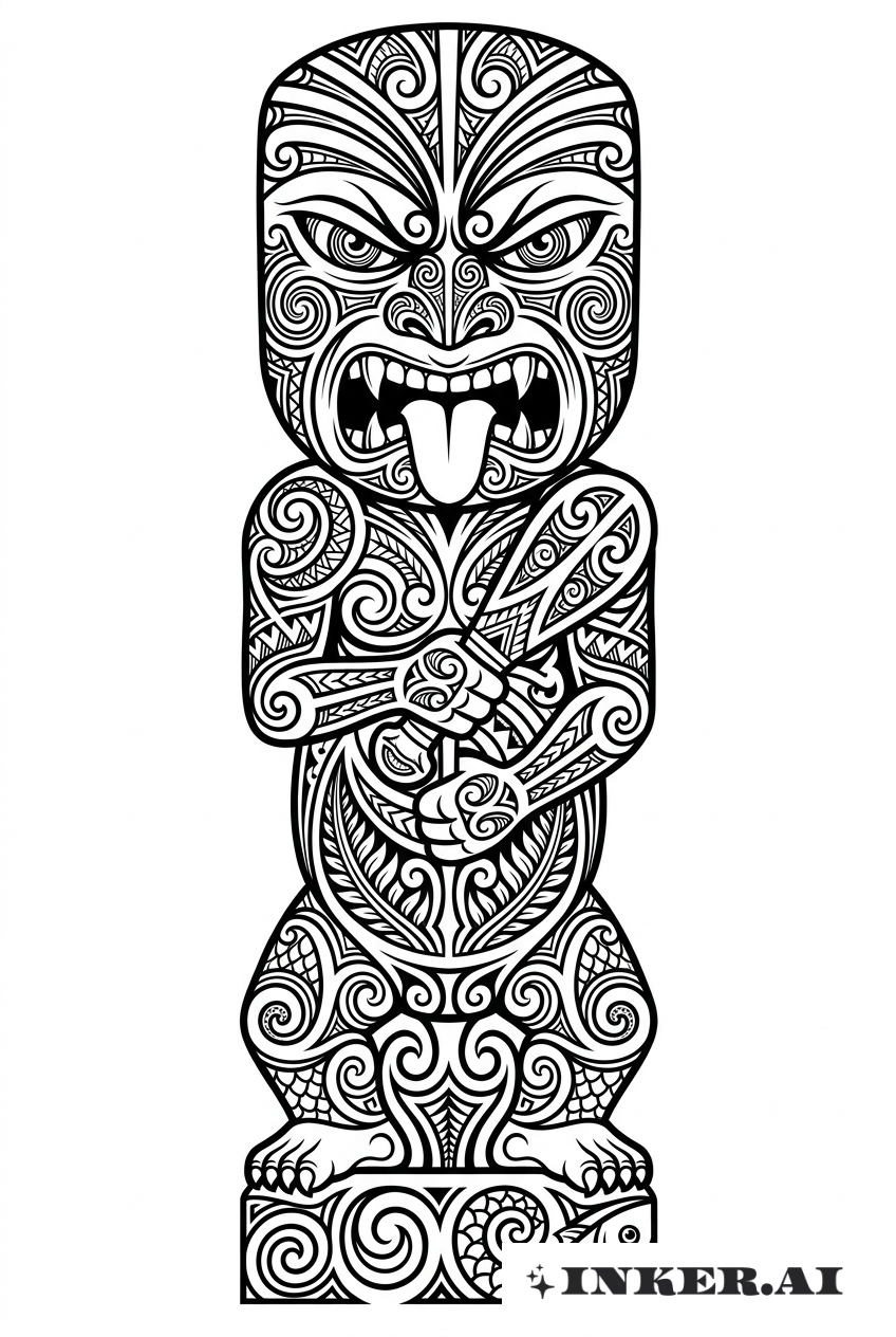 Croquis Totem Tribal Maori