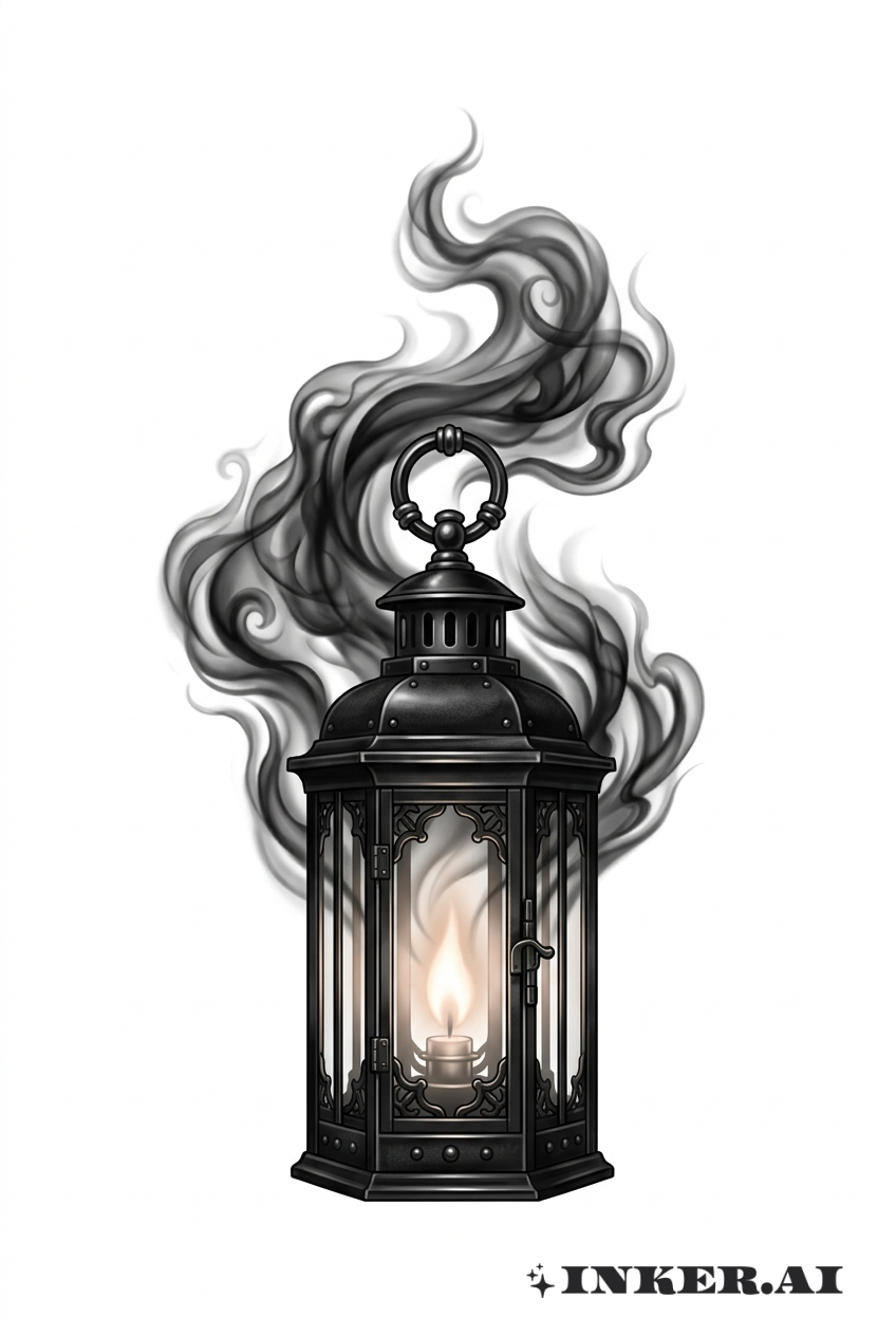 黑燈籠，煙霧環繞