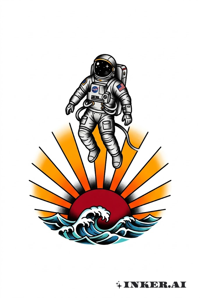 Astronaut Aufgehende Sonne