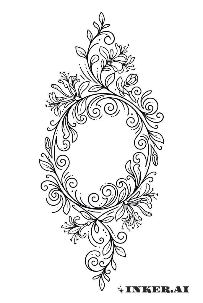 Ornamental Honeysuckle Vine Frame