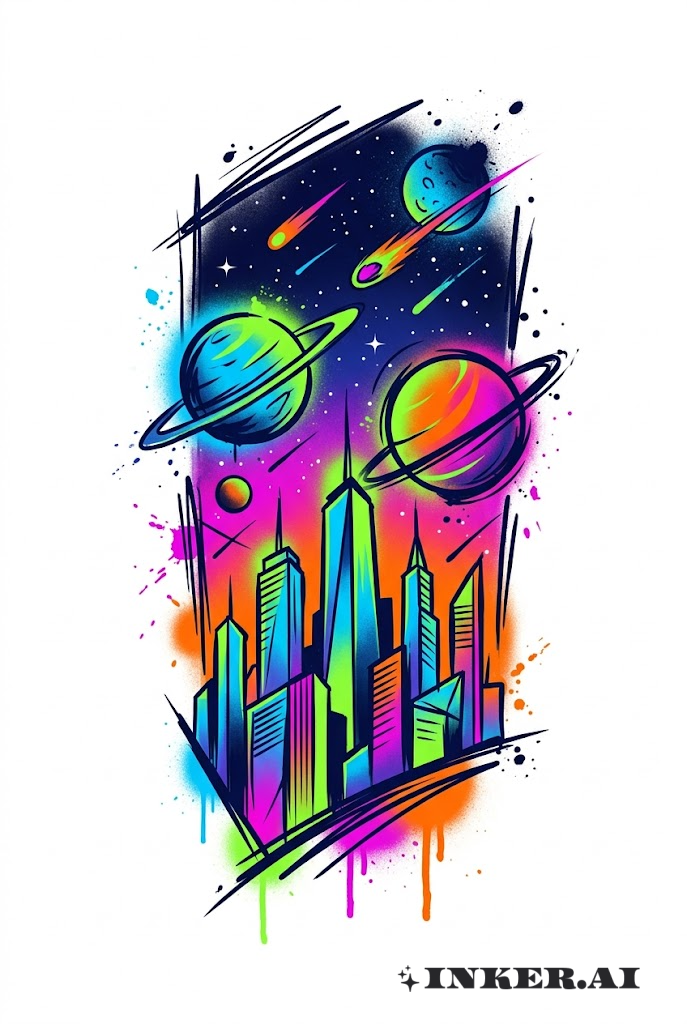 Cosmic Graffiti Skyline
