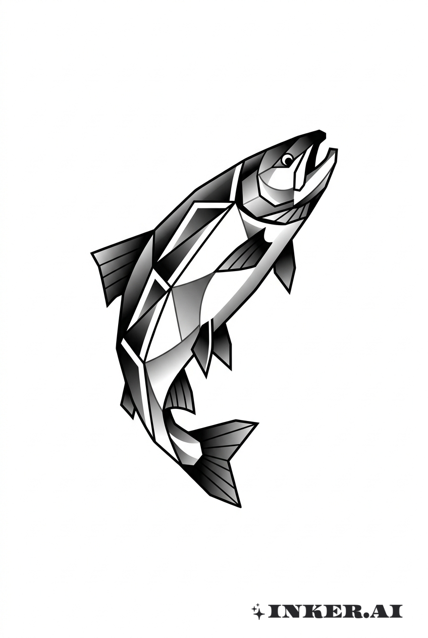 Fluxo Salmão Geométrico